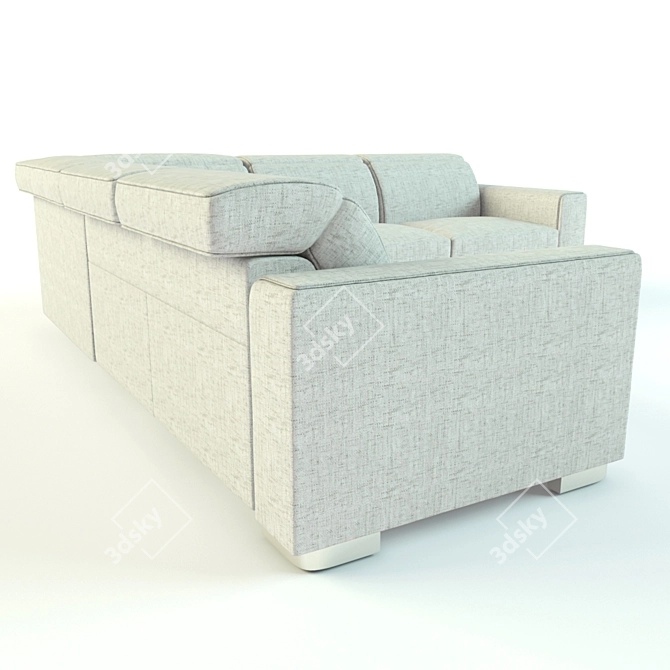 Compact and Stylish Natuzzi Sofa 3D model image 3