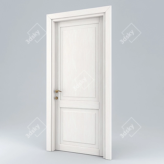 Classic Single-sided Door 3D model image 1