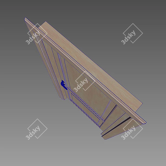 Classic Single-sided Door 3D model image 2