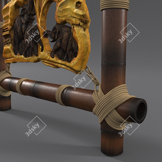 Natural Bamboo Home Decor 3D model image 2