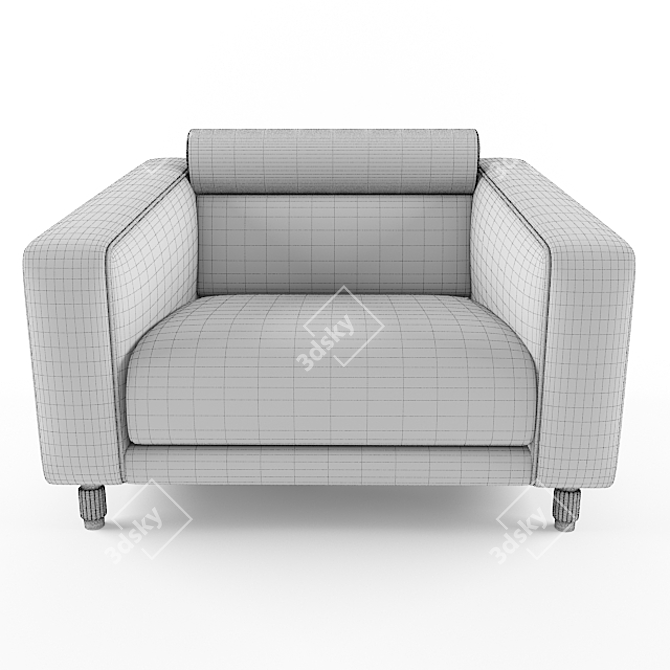 Italian Duke Armchair: Stylish and Comfortable 3D model image 3