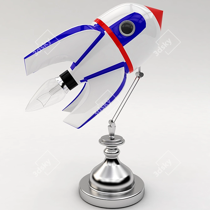 Rocket Desk Lamp 3D model image 1