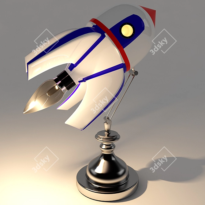 Rocket Desk Lamp 3D model image 2