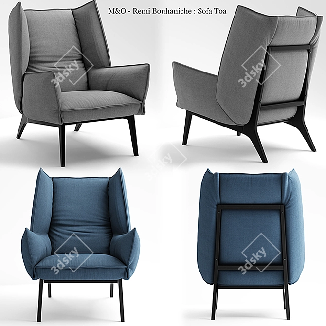 Remi Bouhaniche Armchair: Elegant and Comfortable 3D model image 1