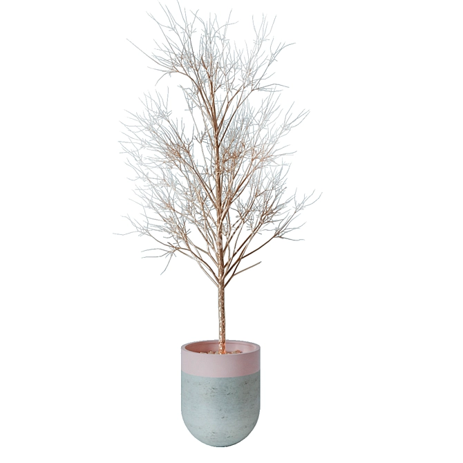 Exquisite Potted Tree 3D model image 1