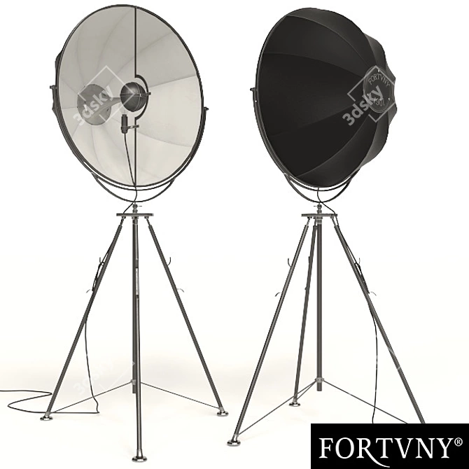 Elegant Mariano Fortuny Lamp 3D model image 1