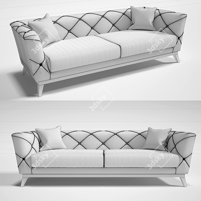 Modern Minimalistic Sofa: Damimo Pure 3D model image 2