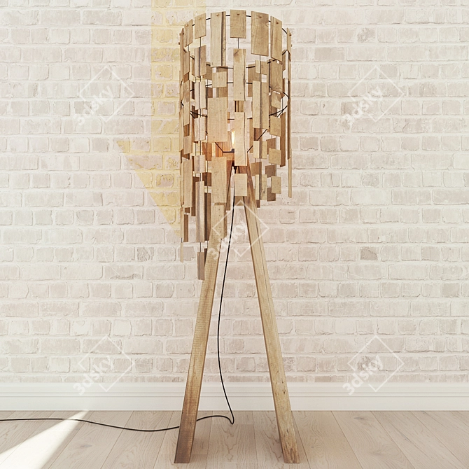 Sleek Biped Floor Lamp 3D model image 2