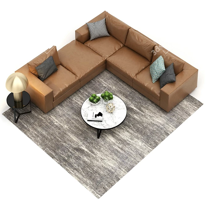 Walterknoll Living Landscape: Modern and Stylish Sofa 3D model image 2