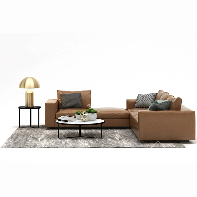 Walterknoll Living Landscape: Modern and Stylish Sofa 3D model image 3