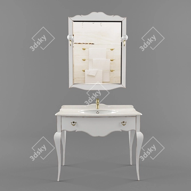 Versailles Bathroom Vanity Set 3D model image 1