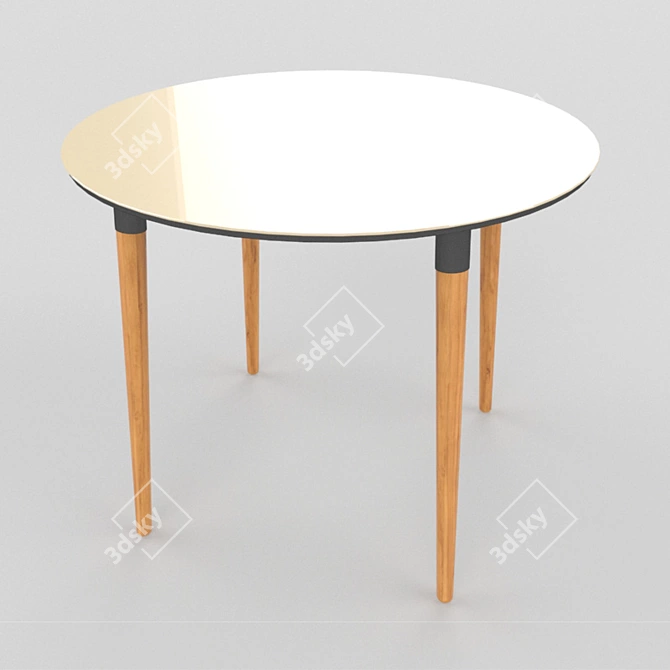 Elegant Beyz Lilou: Table & Chair 3D model image 3
