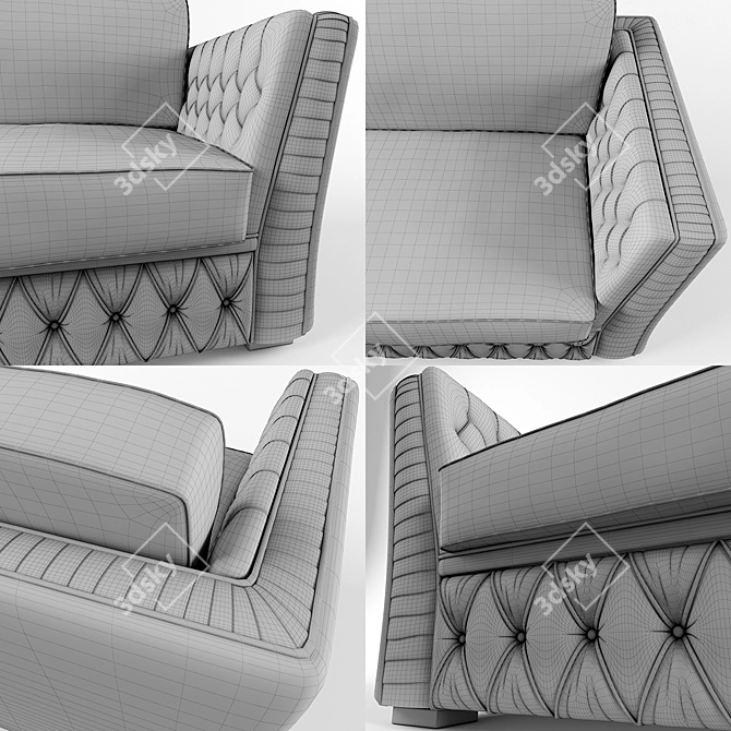 DANTE Sofa & Chair Set 3D model image 3