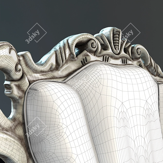 Elegant Poltrona Tiffany Armchair by Corte Zari 3D model image 2