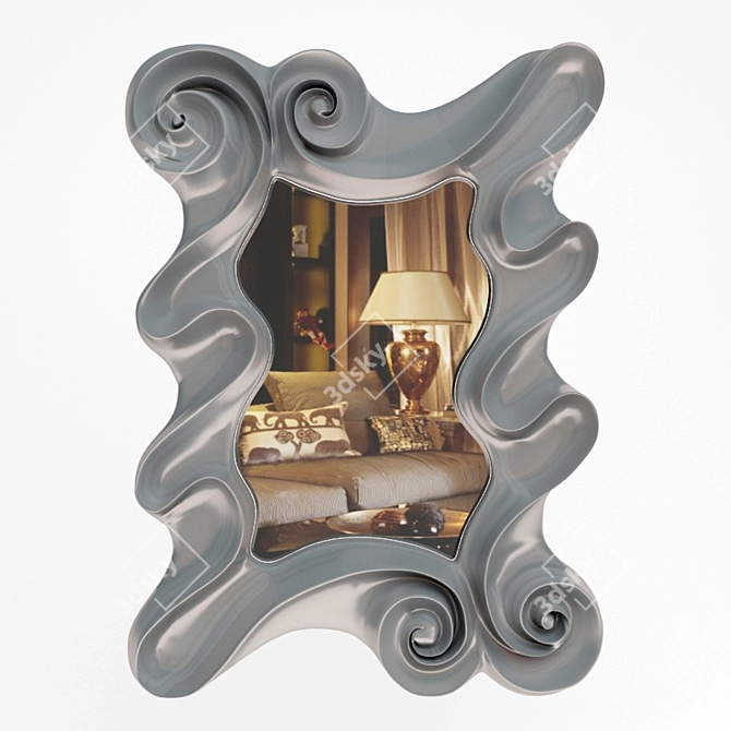 Elegant Olas Mirror by Schuller 3D model image 1