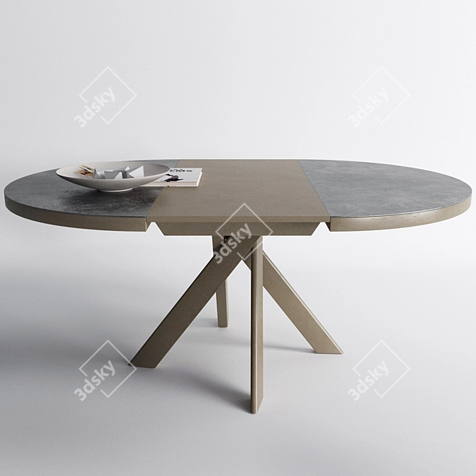 Foldable Tivoli Table: Versatile Design 3D model image 1