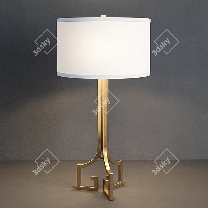 Elegant Lory Table Lamp: TL072-2-BRS 3D model image 1