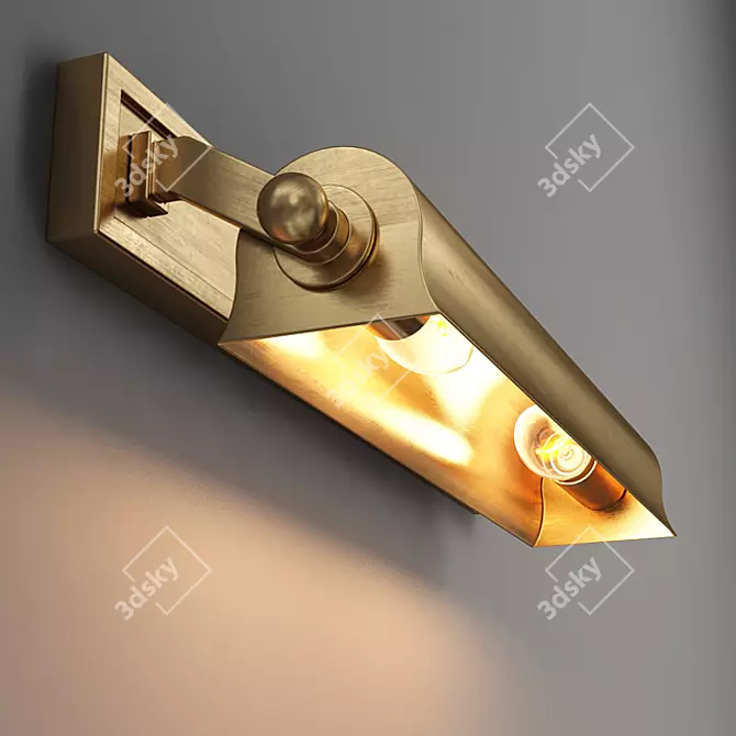 Modern Cody Sconce by Gramercy: Elegant Brass Design 3D model image 2