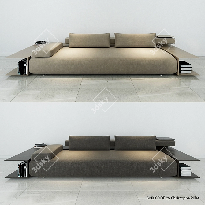 Elegant Sofa by Christophe Pillet 3D model image 1