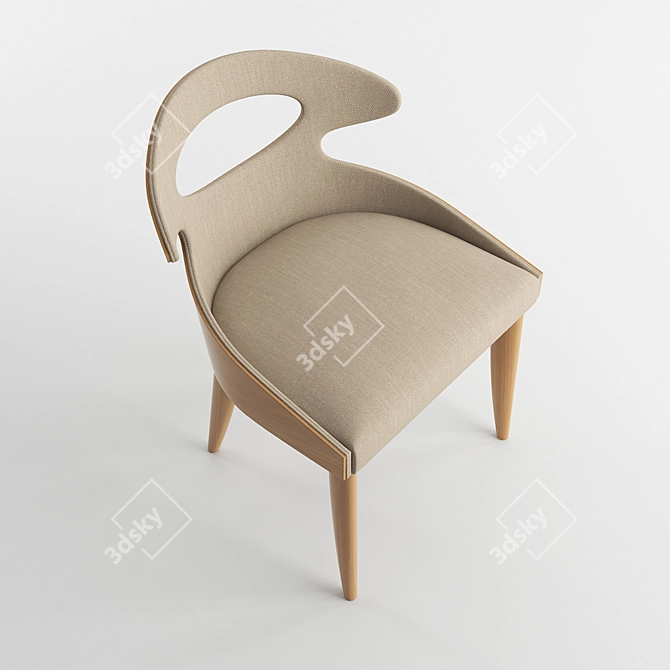 Potocco Paddle: Elegant and Minimalistic Chair 3D model image 3