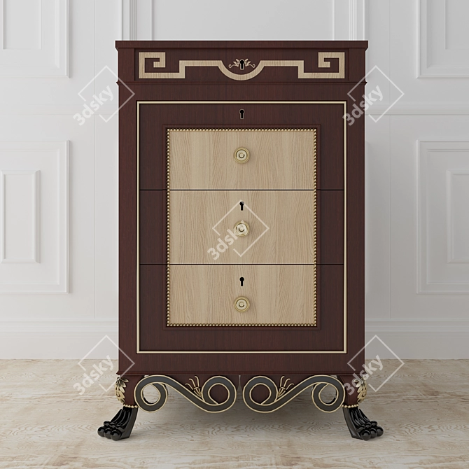 Exquisite Epoca Bedside: Luxury and Style 3D model image 1