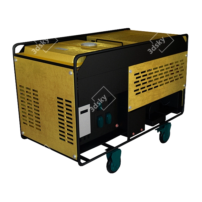 Durable Diesel Generator 3D model image 1