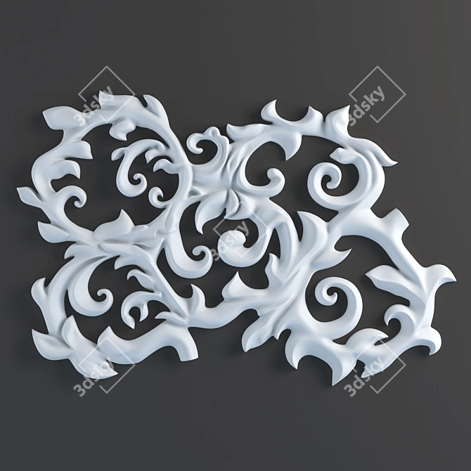 Elegant Decorative Molding 3D model image 1