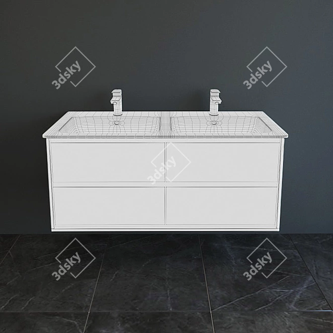 Concept Air Vanity Set with Tesi Mixer 3D model image 2