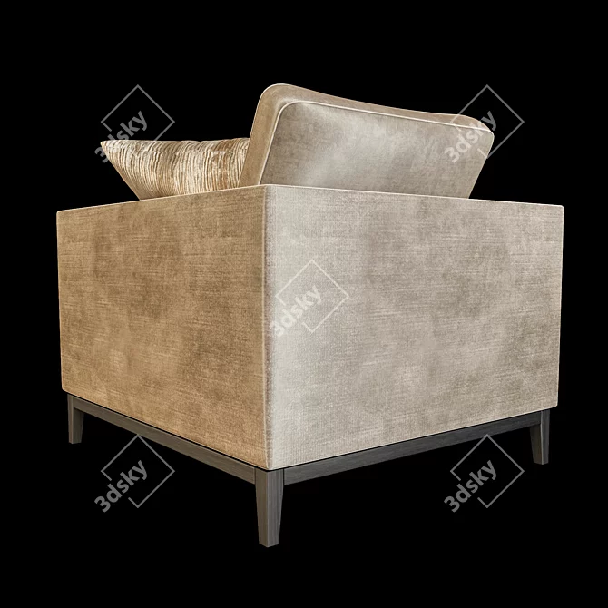 Luxury Hockney Deluxe Armchair 3D model image 2