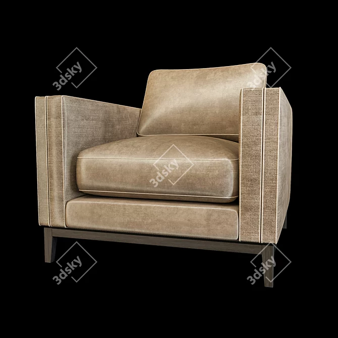 Luxury Hockney Deluxe Armchair 3D model image 3