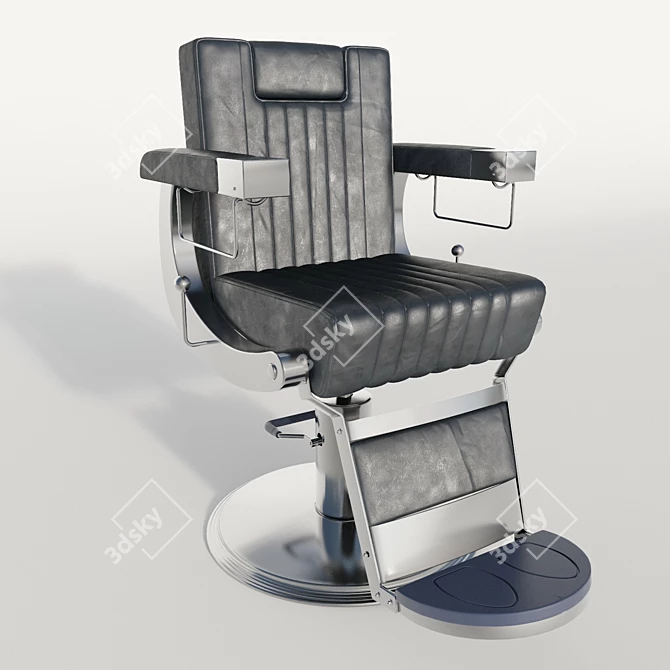 Dongpin Barber Chair: Stylish Comfort 3D model image 1