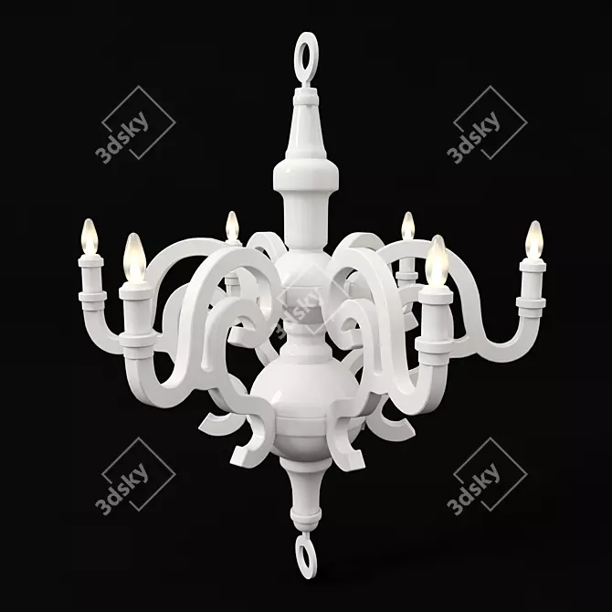 Studio Job Inspired Paper Chandelier 3D model image 1