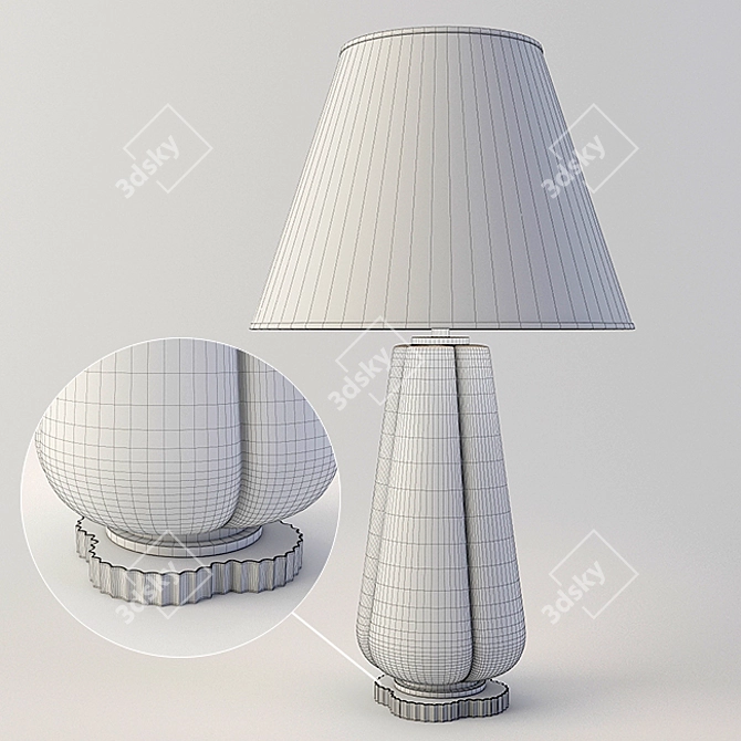 Elegant Visual Comfort Table Lamp 3D model image 2