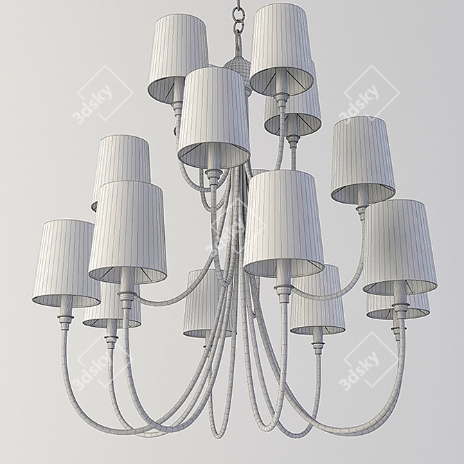 Elegant Visual Comfort Chandelier 3D model image 3