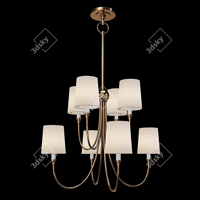 Elegant Visual Comfort Chandelier 3D model image 5