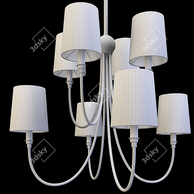 Elegant Visual Comfort Chandelier 3D model image 7