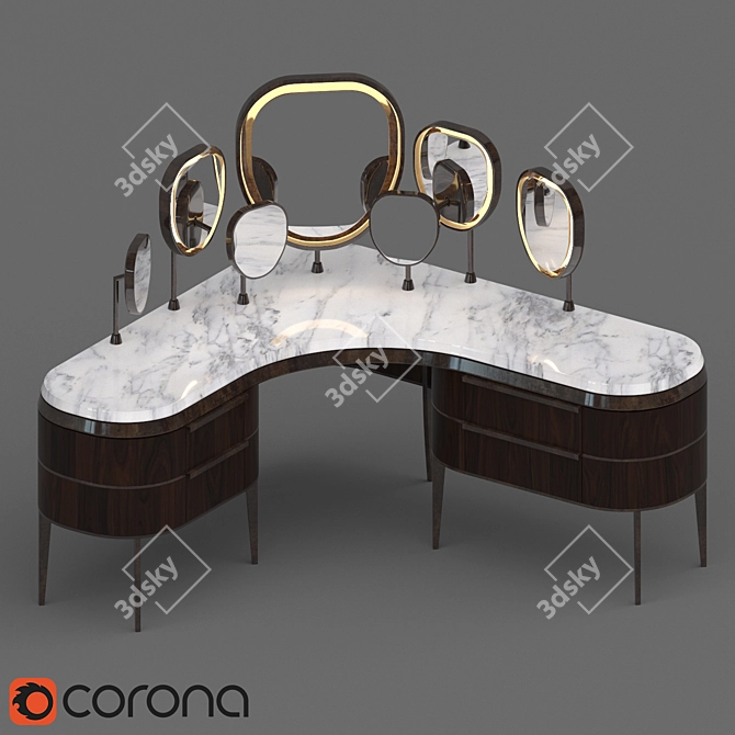 NATEVO KARA: Italian Elegance for Vanity 3D model image 1