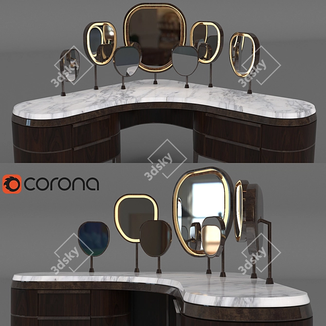 NATEVO KARA: Italian Elegance for Vanity 3D model image 3