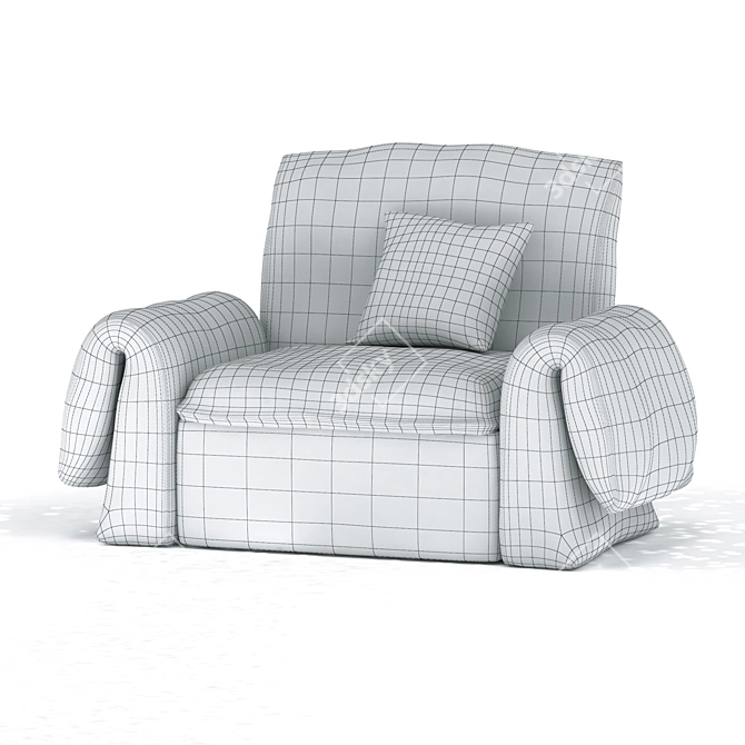  Elegant Velvet Sofa 3D model image 2