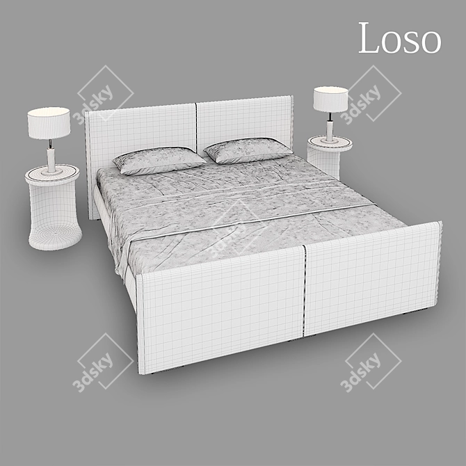 Luxury Leather Bed: 3ds Max, VRay, High Quality 3D model image 2