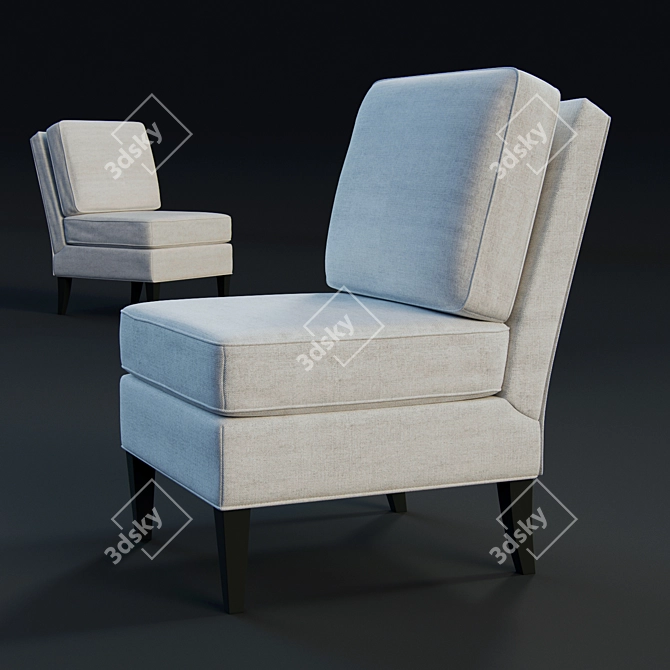 Vica - Sleek and Stylish Slipper Chair 3D model image 1