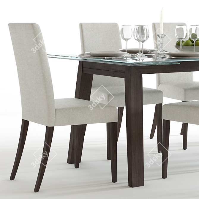 Scavolini Freetime 3D Table Set 3D model image 3