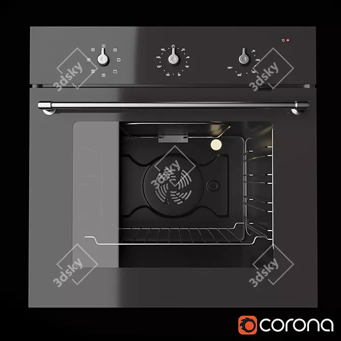 TENLIG Oven: Efficient, Spacious, Stylish 3D model image 1