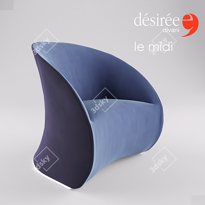 Le Midi Armchair: Stylish Comfort for Your Home 3D model image 1