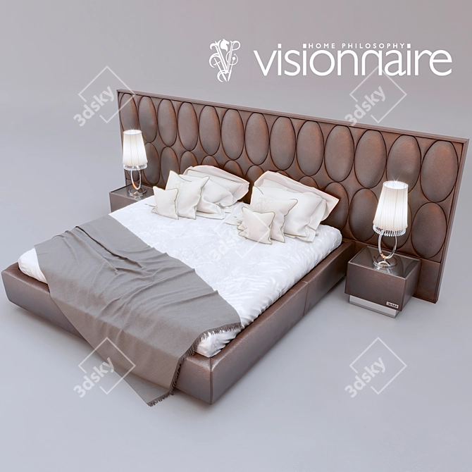 Italian Modern Bed Gregory by IPE Cavalli 3D model image 2