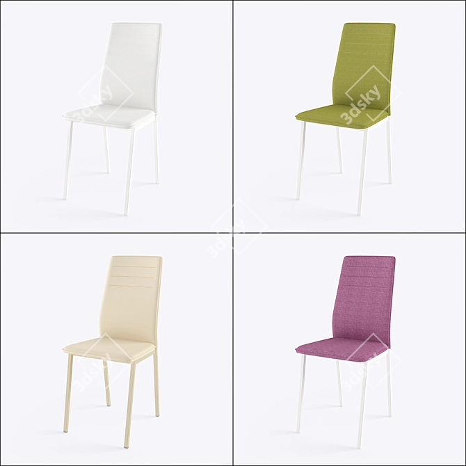 Quirky Chair: Modern Design, Premium Materials 3D model image 2