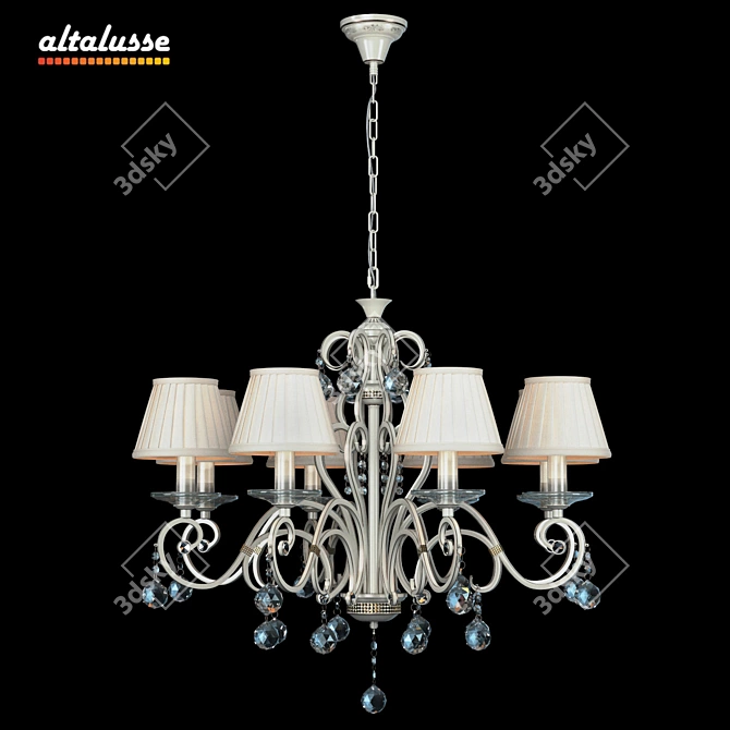 Provençal Style Chandelier Altalusse INL-6082P-8 3D model image 2