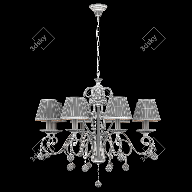 Provençal Style Chandelier Altalusse INL-6082P-8 3D model image 3