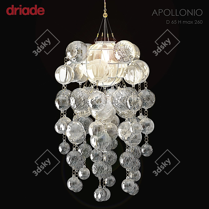 Bubble Cluster Suspension Lamp 3D model image 1