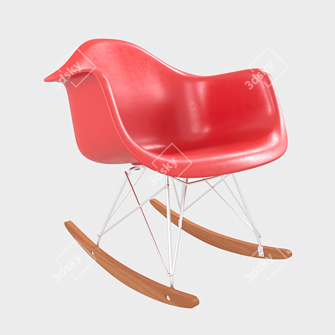 Modern Eames RAR Rocking Chair 3D model image 1